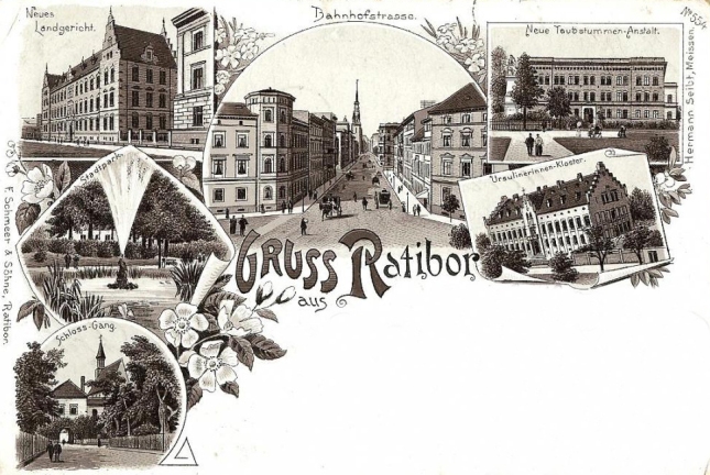 Pocztówka z Raciborza - Postkarte Ratibor 1902